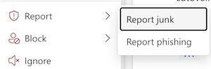Report junk menu